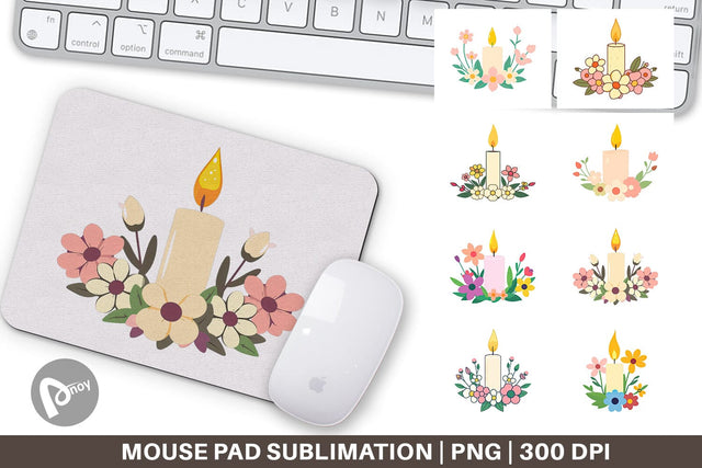 Mouse Pad Easter Candle Sublimation artnoy 