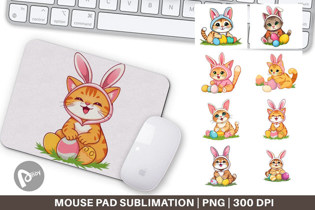 Mouse Pad Easter Cat Sublimation artnoy 