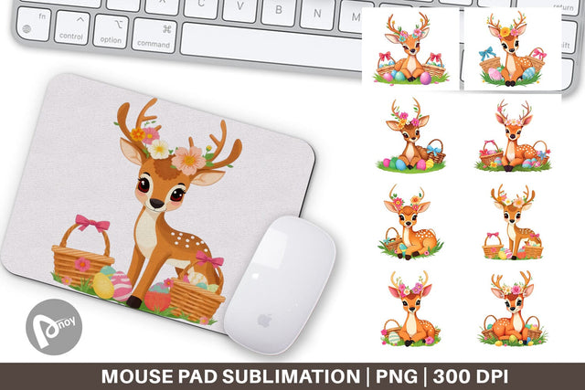 Mouse Pad Easter Deer Sublimation artnoy 