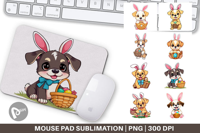 Mouse Pad Easter Dog Sublimation artnoy 