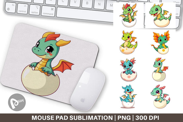 Mouse Pad Easter Dragon Sublimation artnoy 