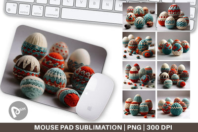 Mouse Pad Easter Egg Embroidery Sublimation artnoy 