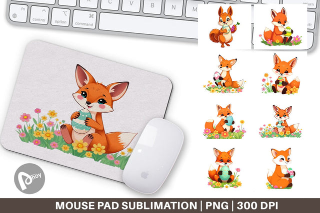 Mouse Pad Easter Fox Sublimation artnoy 