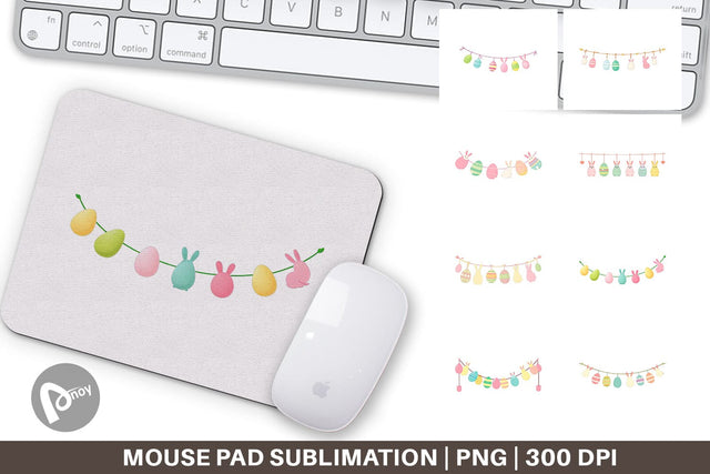 Mouse Pad Easter Garland Sublimation artnoy 