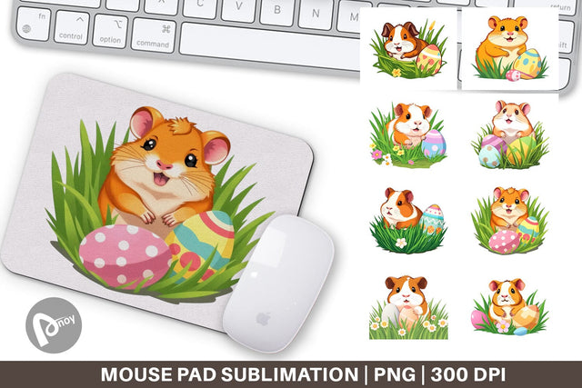 Mouse Pad Easter Hamster Sublimation artnoy 
