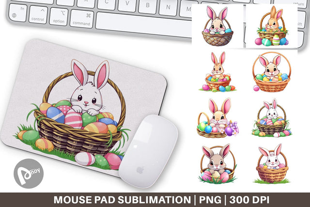 Mouse Pad Easter Rabbit Sublimation artnoy 