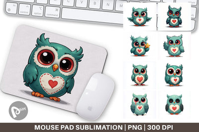 Mouse Pad Eerie Owl Journey Sublimation artnoy 