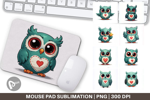 Mouse Pad Eerie Owl Journey Sublimation artnoy 