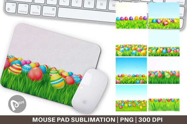 Mouse Pad Eggs on Grass Sublimation artnoy 