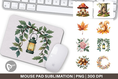 Mouse Pad Enchanted Autumn Forest Sublimation artnoy 