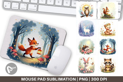 Mouse Pad Ethereal Forest Creatures Sublimation artnoy 