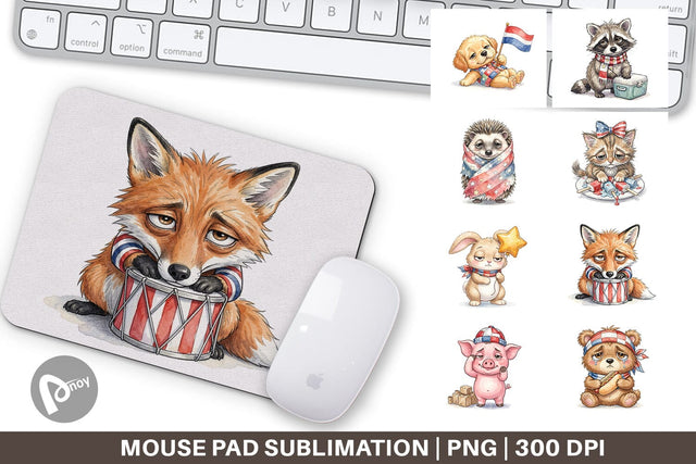 Mouse Pad Exhausted BBQ Animal Burnout Vibes Sublimation artnoy 