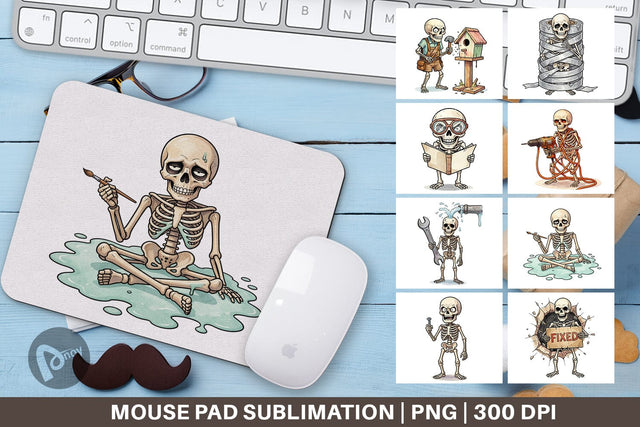 Mouse Pad Failed DIY Dad Bone Watercolor Sublimation artnoy 