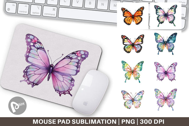 Mouse Pad Fairy Butterfly Sublimation artnoy 