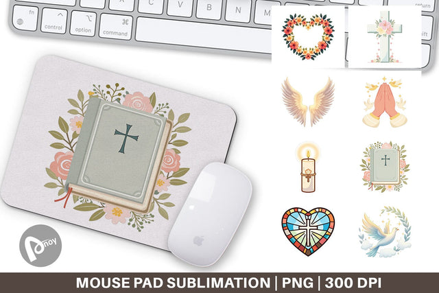 Mouse Pad Faithful Pastels Sublimation artnoy 