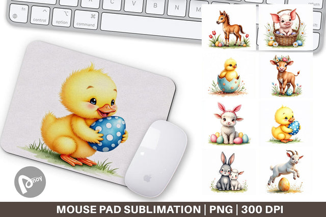 Mouse Pad Farmhouse Baby Animals Sublimation artnoy 