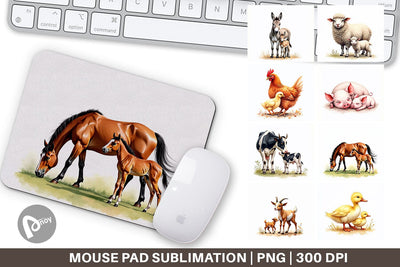Mouse Pad Farmyard Babies Sublimation artnoy 