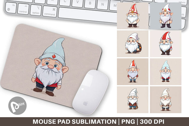 Mouse Pad Father's Day Gnome Sublimation artnoy 