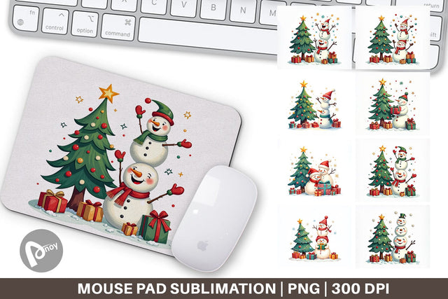 Mouse Pad Festive Winter Whimsy Sublimation artnoy 