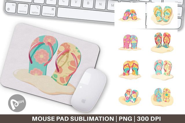 Mouse Pad Flip-Flops Sublimation artnoy 
