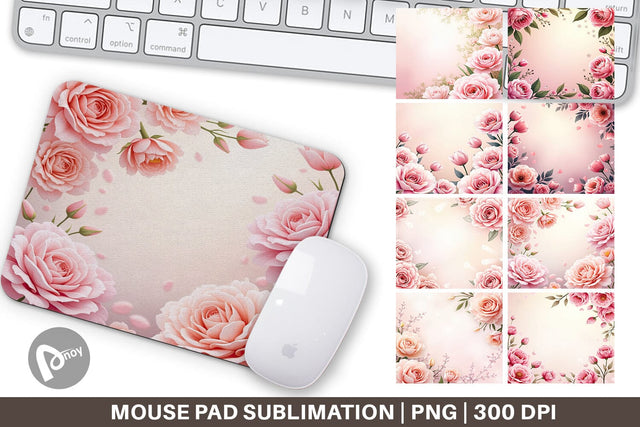 Mouse Pad Floral Elegance Sublimation artnoy 