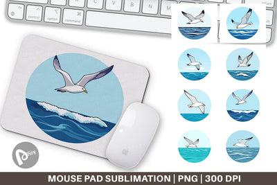Mouse Pad Flying Seagull Sublimation artnoy 