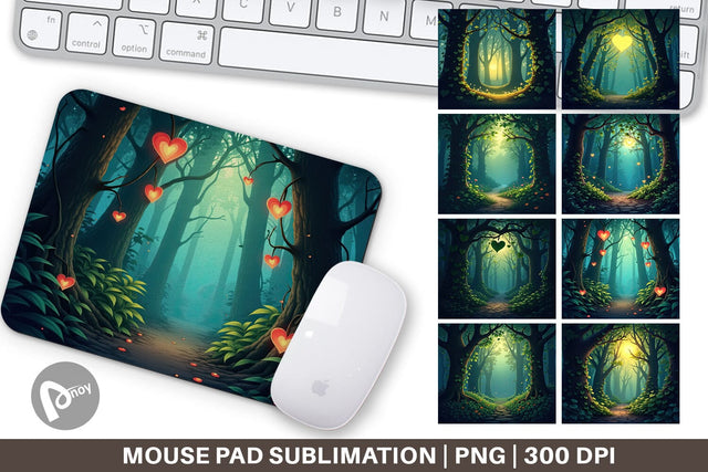 Mouse Pad Forest Heart Sublimation artnoy 