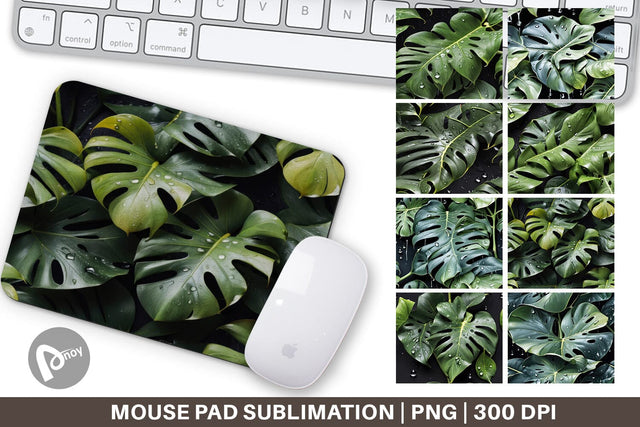 Mouse Pad Forest Leaves Pattern Sublimation artnoy 