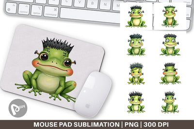 Mouse Pad Frankenstein Frog Sublimation artnoy 