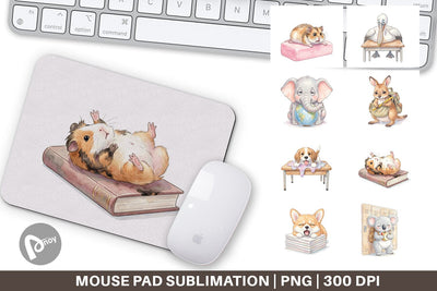 Mouse Pad Friday Burnout Animal Watercolor Sublimation artnoy 