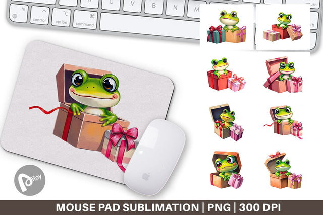 Mouse Pad Frog Gift Sublimation artnoy 