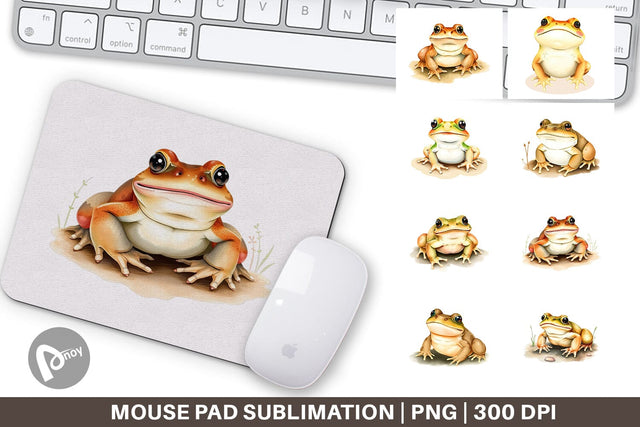 Mouse Pad Frog Wildlife Sublimation artnoy 