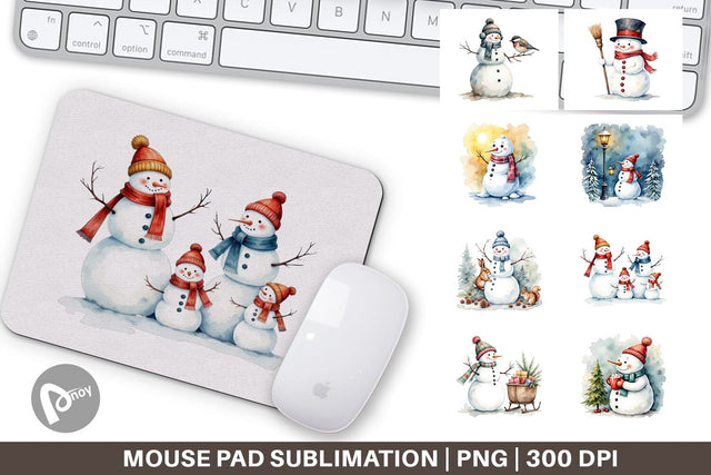 Mouse Pad Frosty Friends Sublimation artnoy 