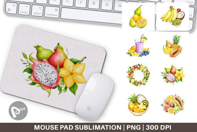 Mouse Pad Fruit Fiesta Sublimation artnoy 