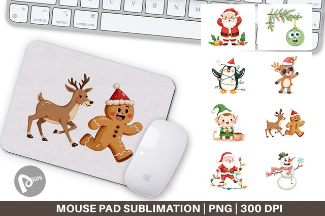 Mouse Pad Funny Christmas Sublimation artnoy 