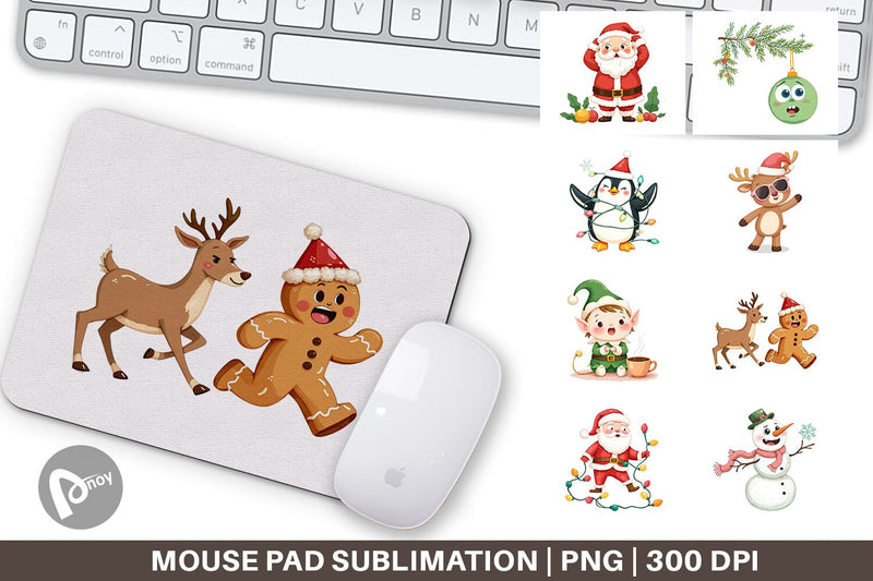 Mouse Pad Funny Christmas Sublimation artnoy 
