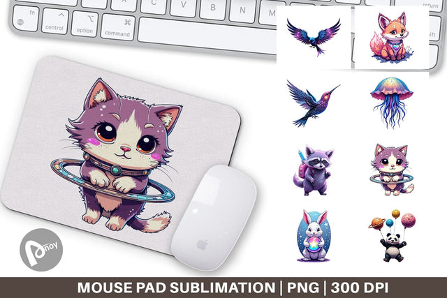 Mouse Pad Galactic Pet Charms Sublimation artnoy 