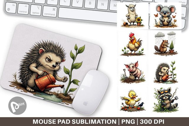 Mouse Pad Garden Grumps Sublimation artnoy 