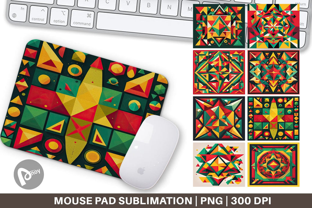 Mouse Pad Geometric Shapes - So Fontsy