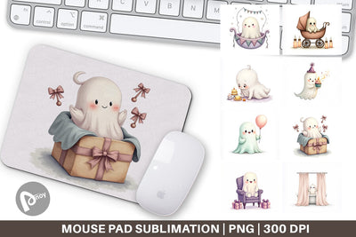 Mouse Pad Ghost Baby Shower Sublimation artnoy 
