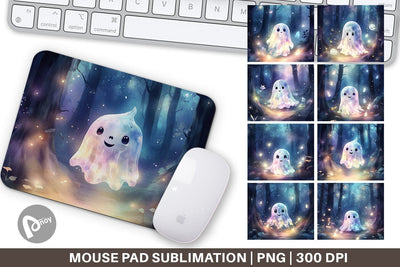 Mouse Pad Ghost in Forest Sublimation artnoy 