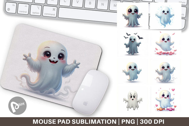 Mouse Pad Ghostly Twists Sublimation artnoy 