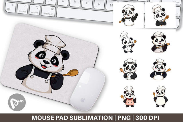 Mouse Pad Gift Panda Sublimation artnoy 