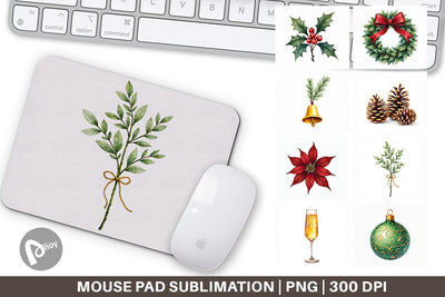 Mouse Pad Gilded Evergreen Sublimation artnoy 