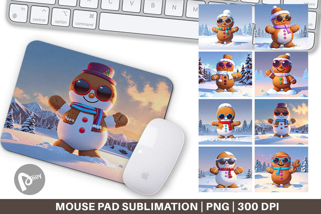 Mouse Pad Gingerbread Christmas Sublimation artnoy 
