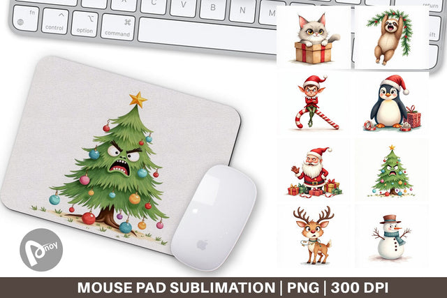 Mouse Pad Glaring Christmas Crew Sublimation artnoy 