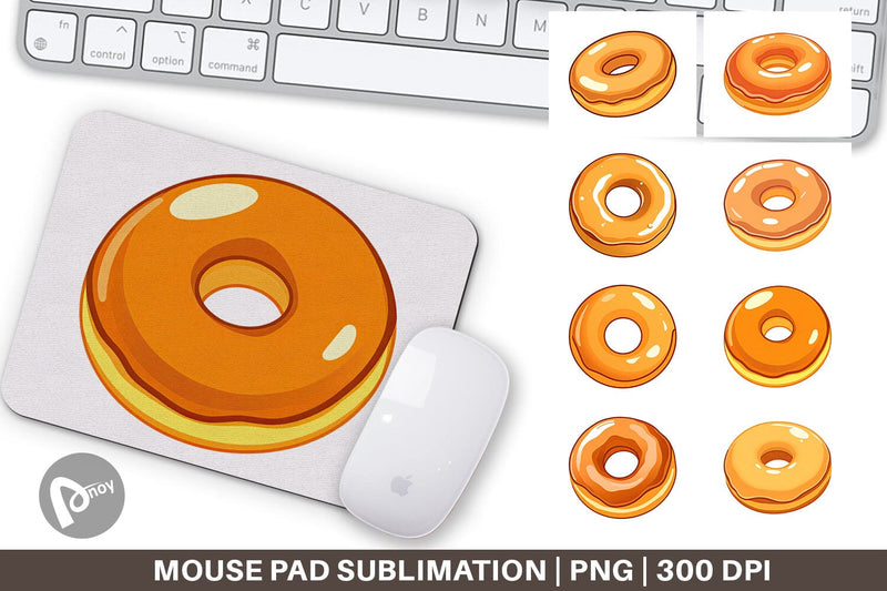 Mouse Pad Glazed Donut Sublimation artnoy 