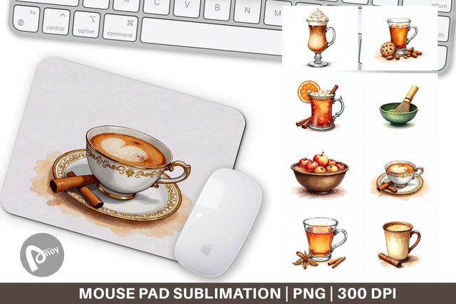 Mouse Pad Global Winter Warmers Watercolor Sublimation artnoy 