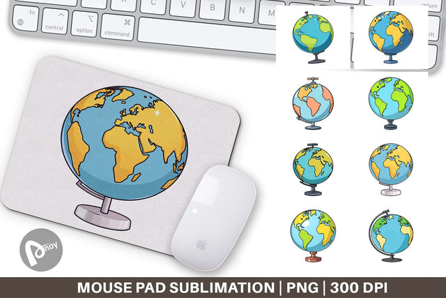 Mouse Pad Globe Sublimation artnoy 