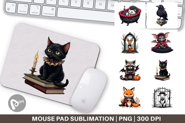 Mouse Pad Gothic Baby Animals Sublimation artnoy 